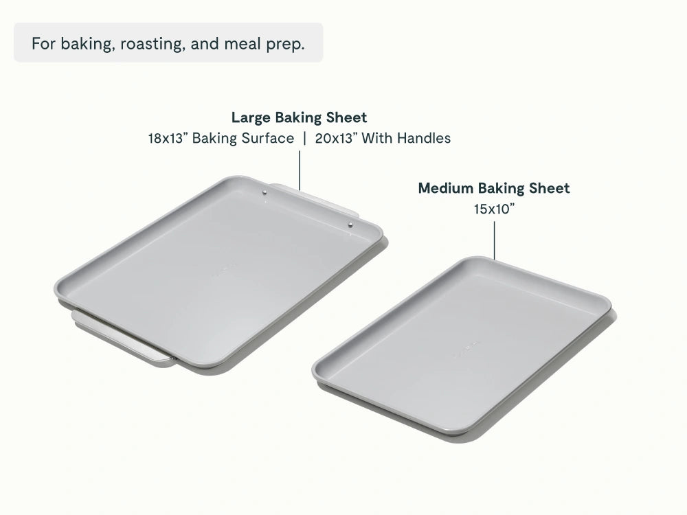 Baking Sheet Duo - 18x13" & 15x10" Non-Stick Ceramic Baking Sheets - US 2372