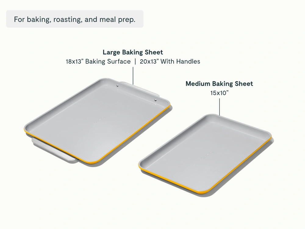 Baking Sheet Duo - 18x13" & 15x10" Non-Stick Ceramic Baking Sheets - US 4340