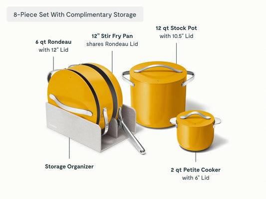 Cookware+ Set - 8-Piece Ceramic Set With Complimentary Storage - US 1078