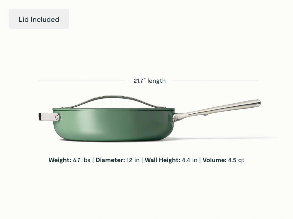 4pc Fry & Sauté Set - Non-Stick Ceramic Fry Pan, Mini Fry Pan & Sauté Pan - US 1703