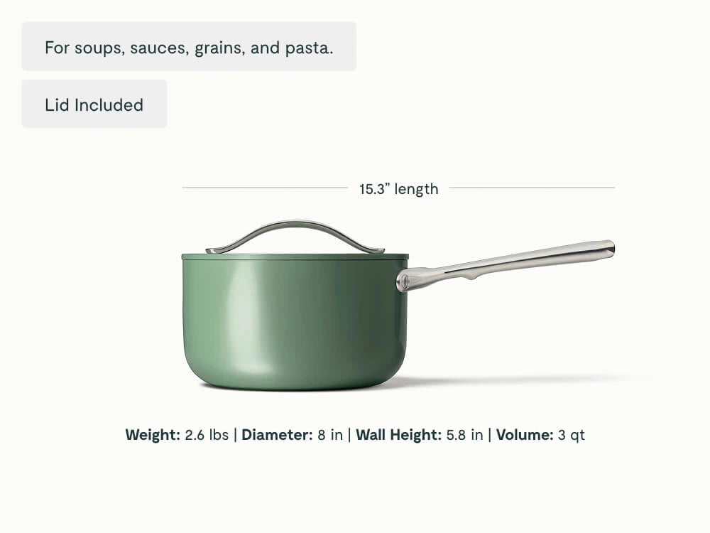 Daily Duo - 3-Piece Set of Ceramic-Coated Pans With Lid - US 5279