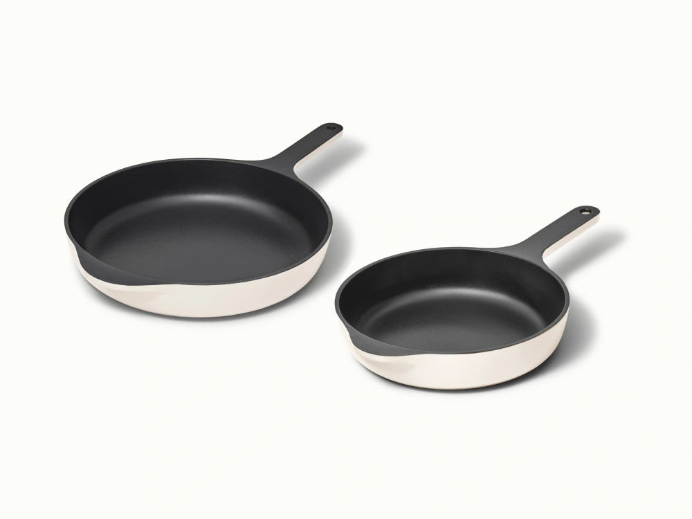 Enameled Cast Iron Skillet Duo - Durable Pair With Excellent Heat Retention - US 6882