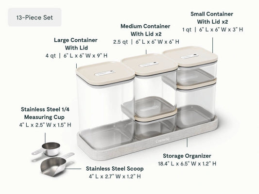 Glass Airtight Container Set - 13-Piece Set With Complimentary Storage - US 9526