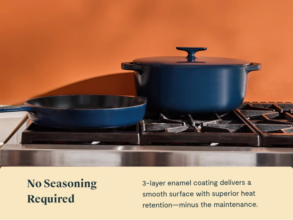 Large Enameled Cast Iron Duo - 4-Piece Set With Complimentary Storage - US 4070
