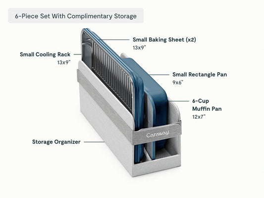 Mini Bakeware Set - 6-Piece Set With Complimentary Storage - US 6706
