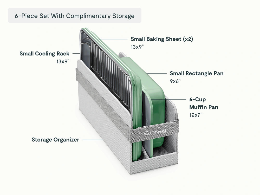 Mini Bakeware Set - 6-Piece Set With Complimentary Storage - US 9604