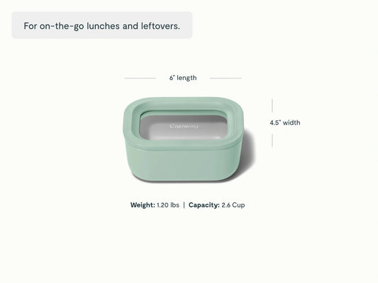 Mini Rectangle Container - 2.6 cup container for non-toxic meal prep & freezer-to-oven use. - US 3887