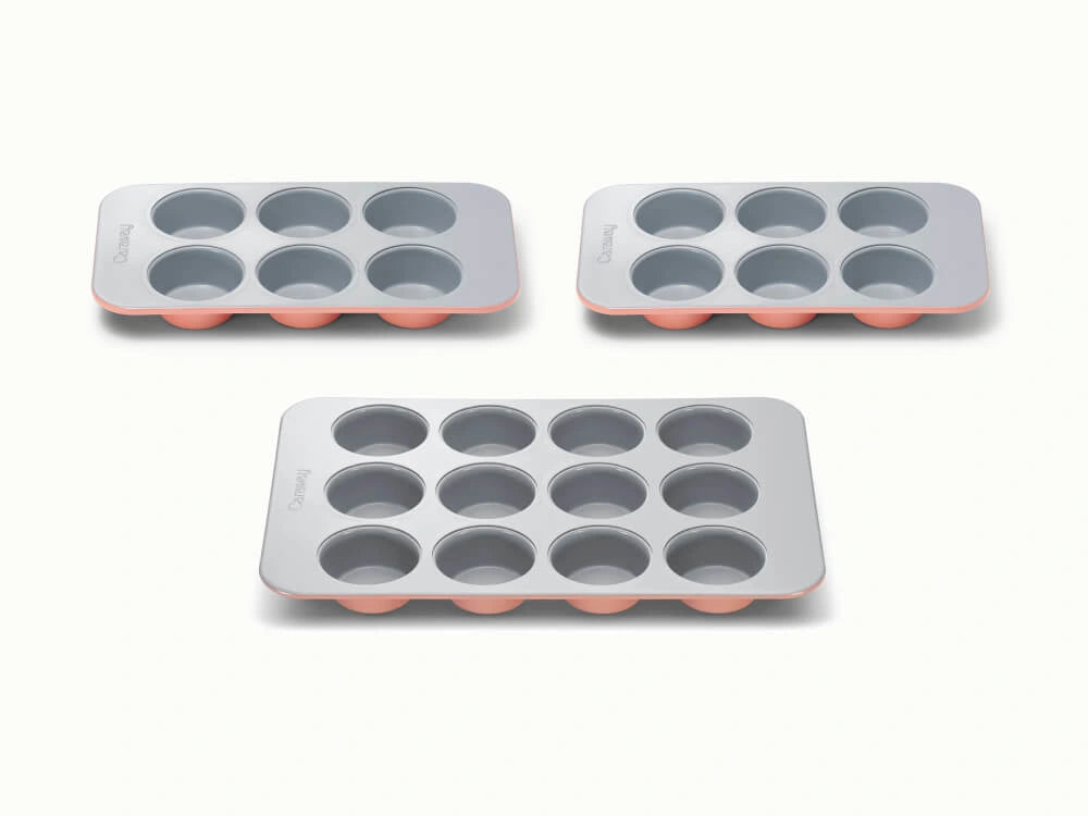 Muffin Pan Trio - 12-Cup & 6-Cup Non-Stick Ceramic Muffin Pans - US 2416