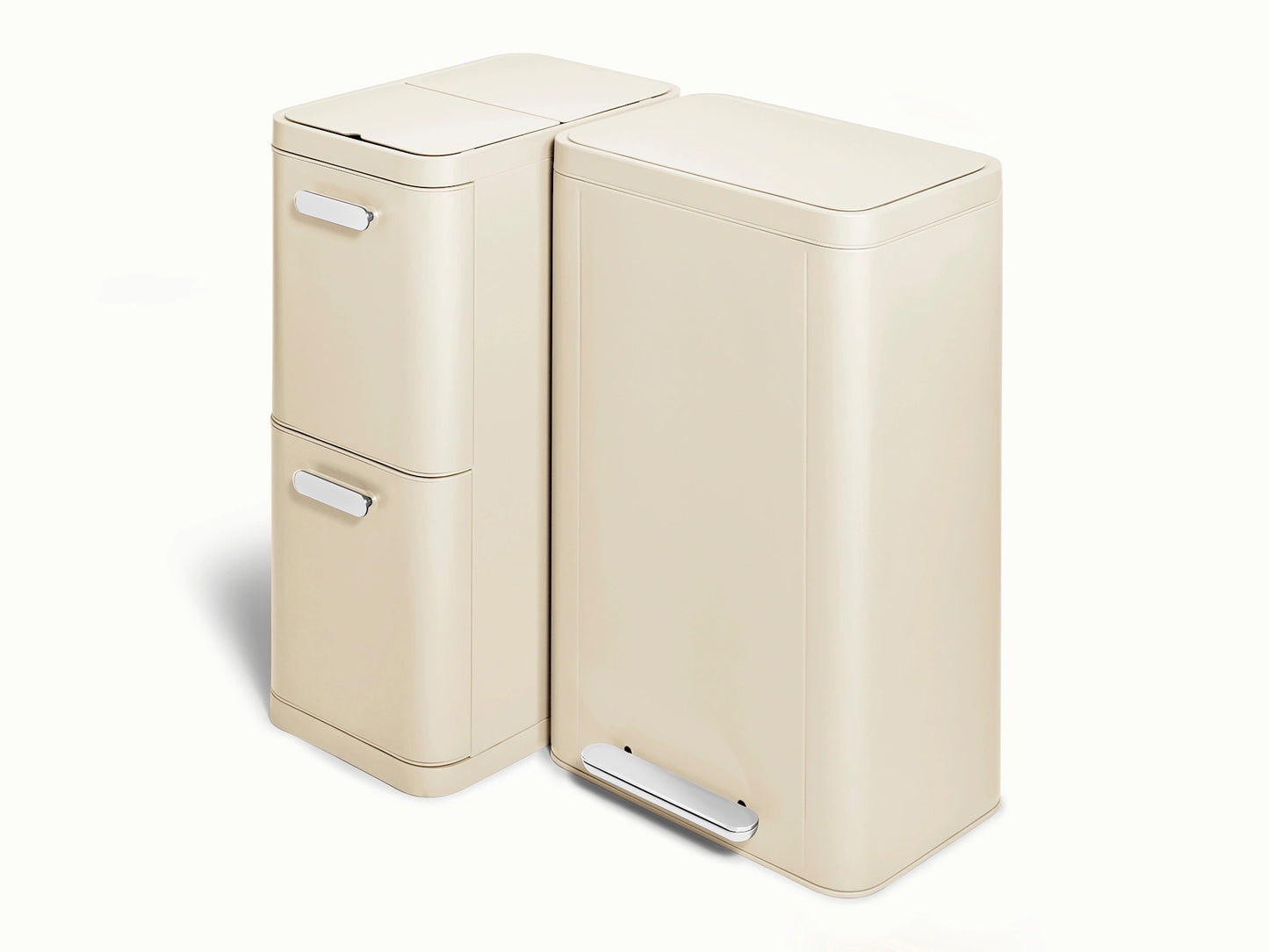 Trash & Recycling Duo (Rectangular) - A Cohesive System for Clean Sorting & Disposal - US 6692