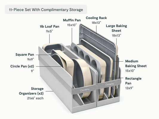 Full Ceramic Bakeware Set - 22-Piece Set With Complimentary Storage - US 6697