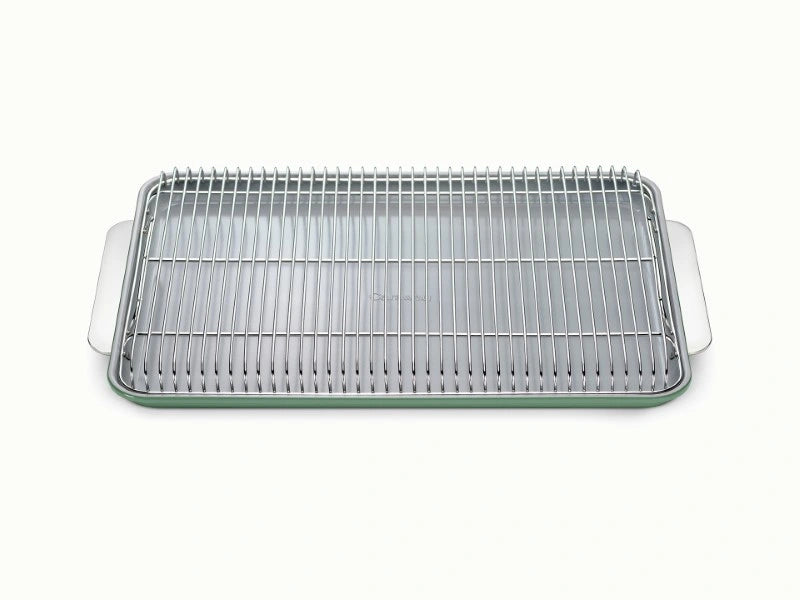 Baking &amp; Cooling Duo - 18x13” Non-Stick Ceramic Sheet With Steel Rack - US 0410