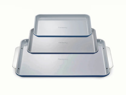 Baking Sheet Trio - 18x13", 15x10" &amp; 13x9” Non-Stick Ceramic Sheets - US 7398