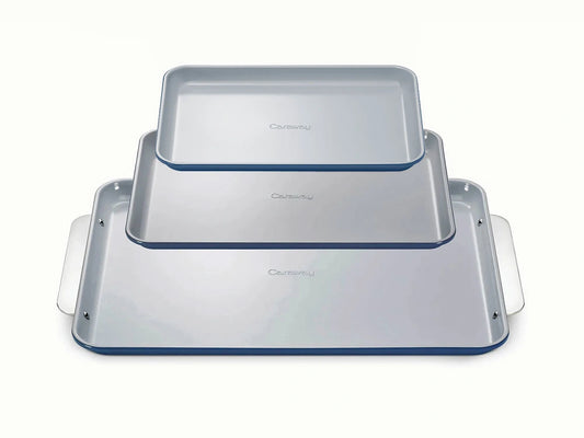 Baking Sheet Trio - 18x13", 15x10" &amp; 13x9” Non-Stick Ceramic Sheets - US 7398