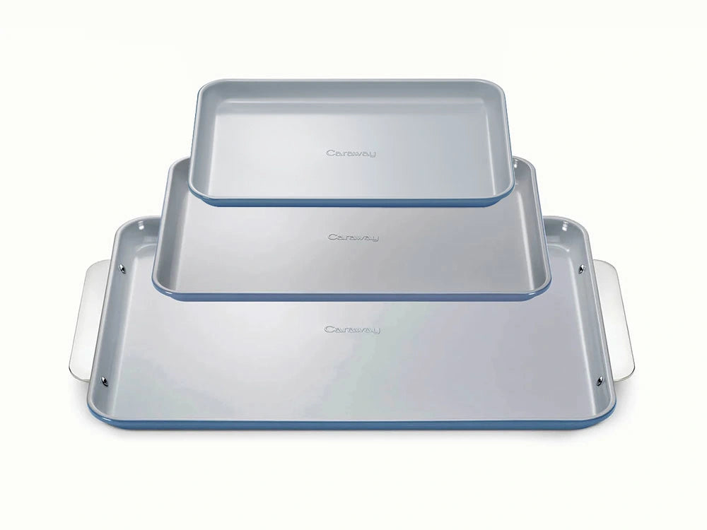 Baking Sheet Trio - 18x13", 15x10" &amp; 13x9” Non-Stick Ceramic Sheets - US 9942