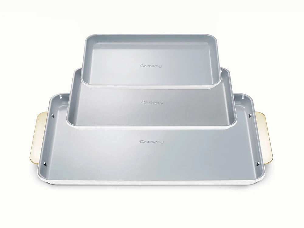 Baking Sheet Trio - 18x13", 15x10" &amp; 13x9” Non-Stick Ceramic Sheets - US 1736