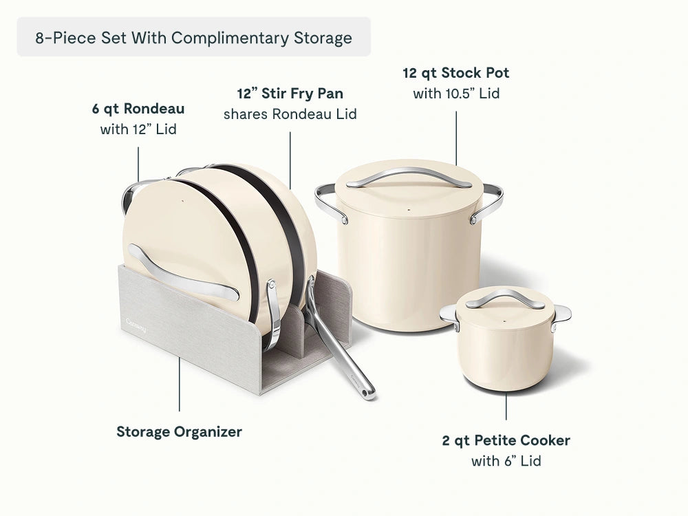 Cookware+ Set - 8-Piece Ceramic Set With Complimentary Storage - US 0720