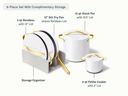 Full Ceramic Cookware Bundle - 31-Piece Ceramic Set With Complimentary Storage - US 8380