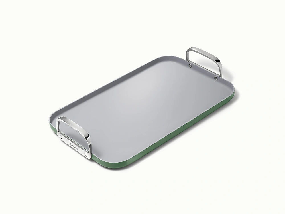 Double Burner Griddle - 19x12” Non-Stick Ceramic Pan - US 1503