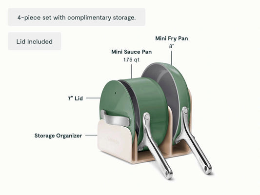 Minis Duo - Non-Stick Ceramic Mini Fry Pan &amp; Sauce Pan - US 9862