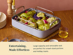 Roasting Pan - 16x13” Non-Stick Ceramic Pan With Rack - US 8461