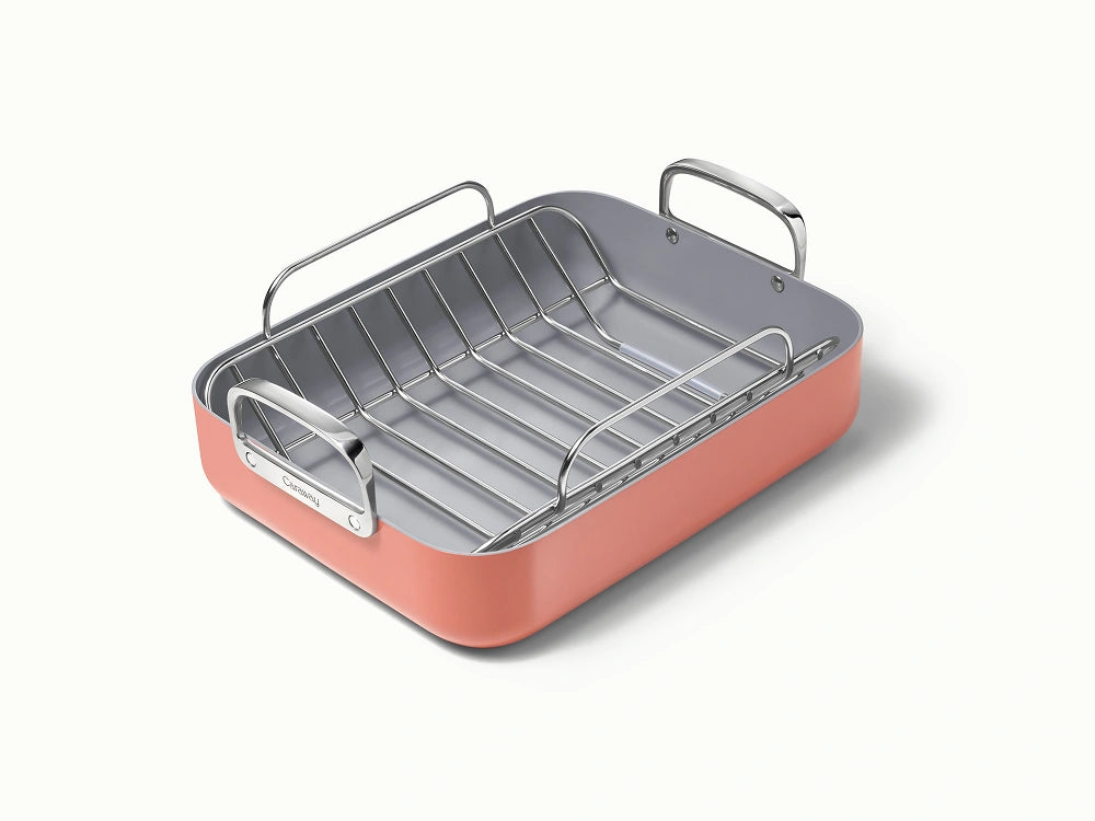 Roasting Pan - 16x13” Non-Stick Ceramic Pan With Rack - US 0589