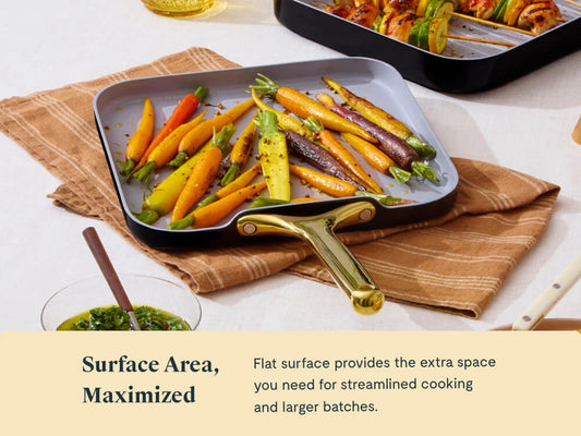 Square Griddle Pan - 11” Non-Stick Ceramic Square Pan - US 6067