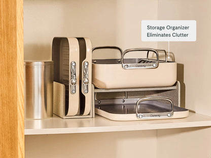 Squareware Set - 7-Piece Set of Ceramic-Coated Pans With Complimentary Storage - US 1498