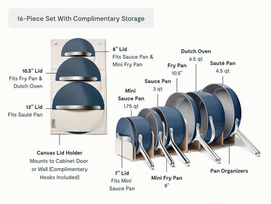 Cookware &amp; Minis Set - 16-Piece Ceramic Set With Complimentary Storage - US 2531