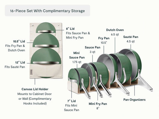 Full Ceramic Cookware Bundle - 31-Piece Ceramic Set With Complimentary Storage - US 7550