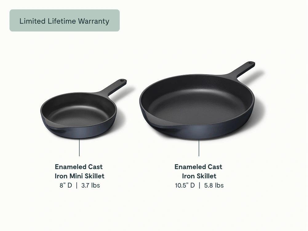 Enameled Cast Iron Skillet Duo - Durable Pair With Excellent Heat Retention - US 4904