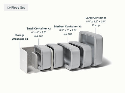 Food Storage Set - 13-pc set of clean storage for leftovers and lasting freshness. - US 6811