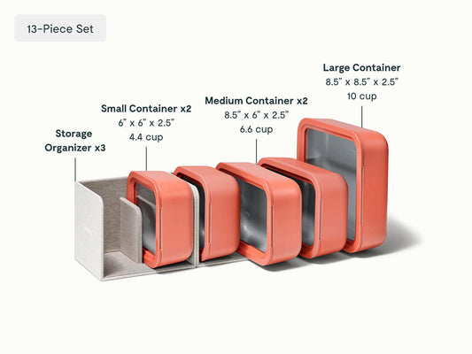 Food Storage Set - 13-pc set of clean storage for leftovers and lasting freshness. - US 8913