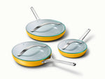 Fry Pan Trio with Glass Lids - 6-Piece Set of Ceramic-Coated Pans With Glass Lids - US 2026