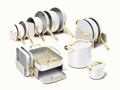 Full Ceramic Cookware Bundle - 31-Piece Ceramic Set With Complimentary Storage - US 8380