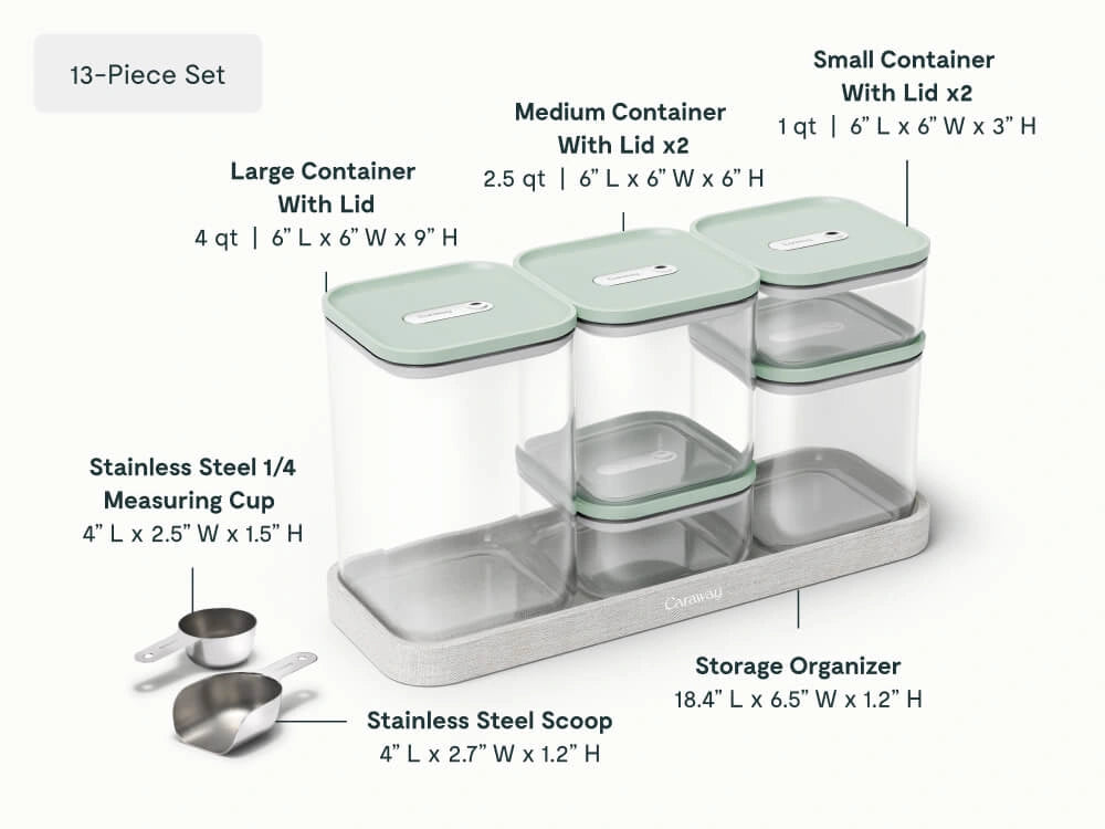 Complete Kitchen Organization Bundle - 35-Piece Set With Complimentary Storage - US 1310