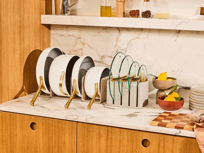 Glass Lid Set of 3 - Premium Gold Hardware Glass Lid add-on to our best-selling 12-piece Cookware Set. - US 6705