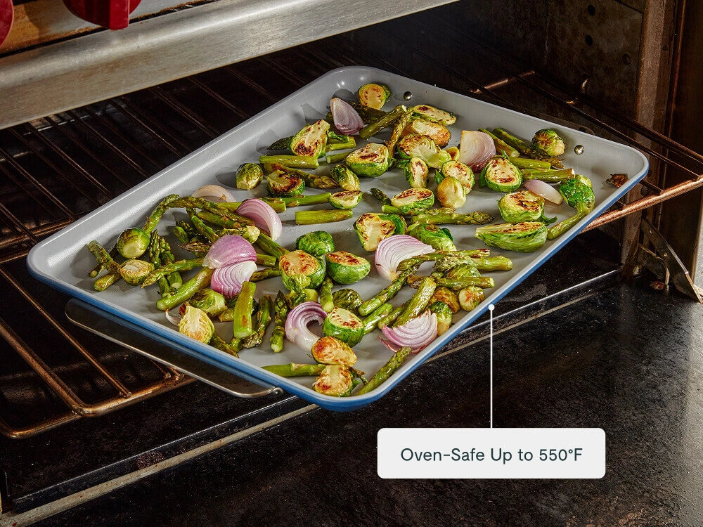 Baking Sheet Trio - 18x13", 15x10" &amp; 13x9” Non-Stick Ceramic Sheets - US 7398