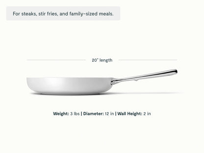 Fry Pan Trio with Glass Lids - 6-Piece Set of Ceramic-Coated Pans With Glass Lids - US 4873