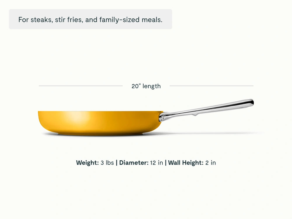 Fry Pan Trio with Glass Lids - 6-Piece Set of Ceramic-Coated Pans With Glass Lids - US 2026