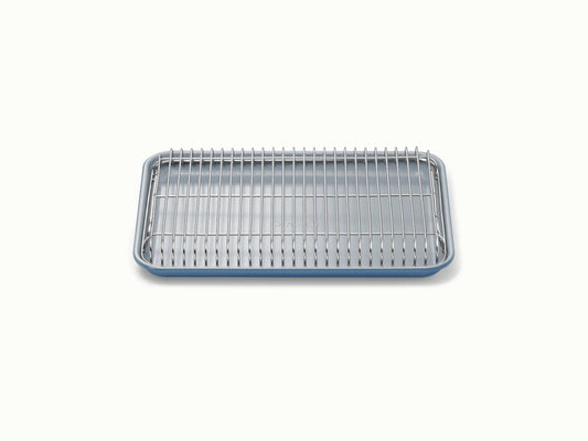 Small Baking &amp; Cooling Duo - 13x9” Non-Stick Ceramic Sheet With Steel Rack - US 4551