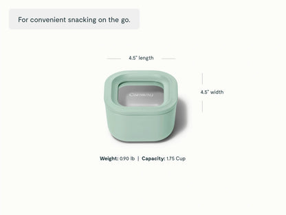 Mini Square Container - 1.75 cup container for convenient, non-toxic snacking on the go. - US 9181