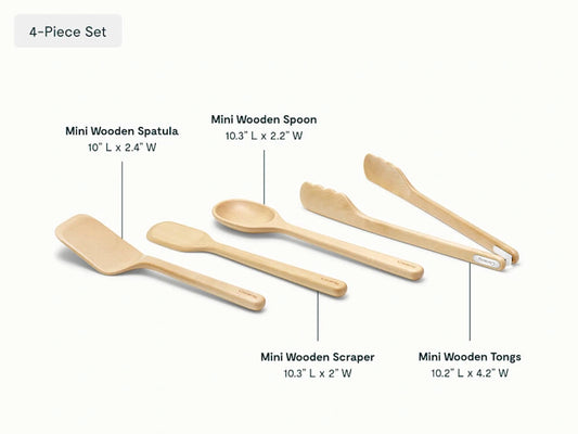 Mini Utensil Set - 4-Piece FSC-Certified Birch Wood Set - US 8700
