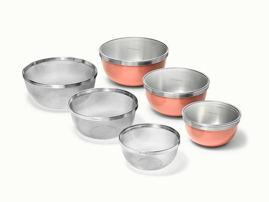 Mixing Bowl &amp; Strainer Set - 9-Piece Set for Clean Mixing and Straining - US 2153