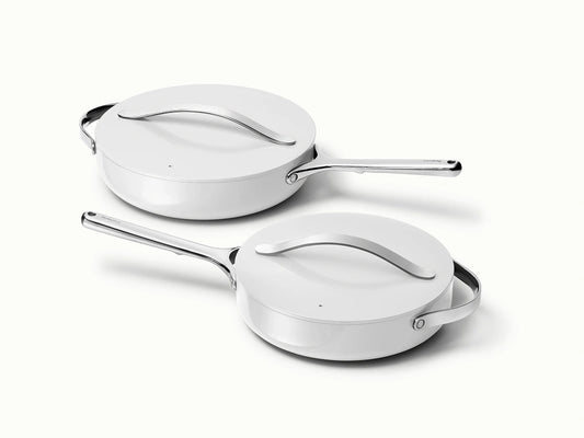 Sauté Pan Duo - 4-Piece Set of Non-Stick Ceramic Pans With Lids - US 4426