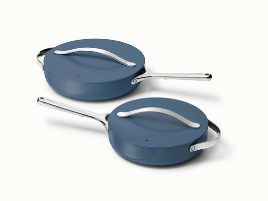 Sauté Pan Duo - 4-Piece Set of Non-Stick Ceramic Pans With Lids - US 1452