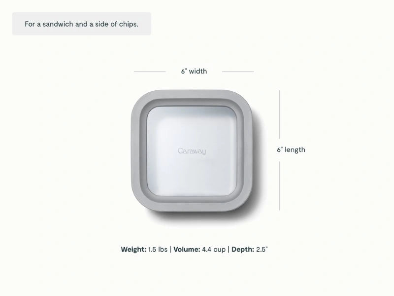 Small Storage Container - Ceramic-coated 4.4 cup glass Container built for clean storing. - US 6465
