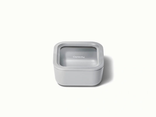 Small Storage Container - Ceramic-coated 4.4 cup glass Container built for clean storing. - US 6465