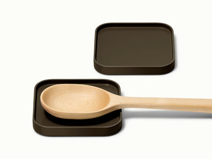 Spoon Rest Set of 2 - Set of Stackable, Non-Slip Utensil Rests - US 4500