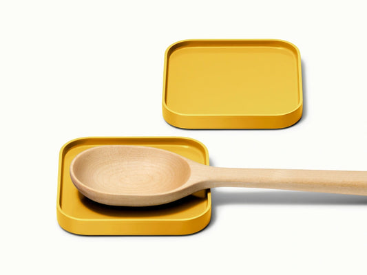 Spoon Rest Set of 2 - Set of Stackable, Non-Slip Utensil Rests - US 9665